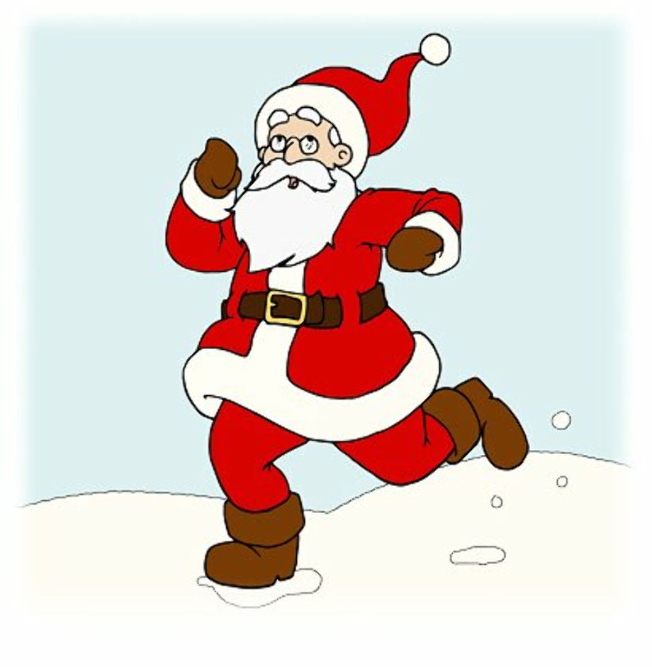 Download High Quality santa clipart running Transparent PNG Images ...