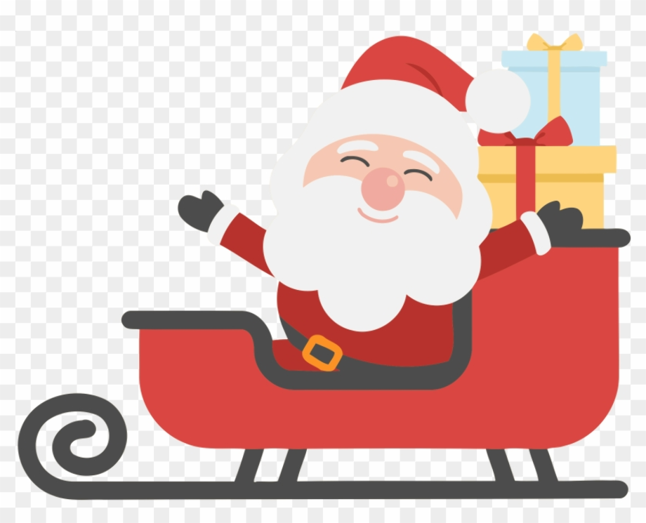 santa clipart sleigh