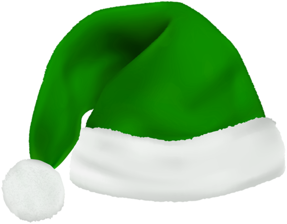 santa hat clipart green