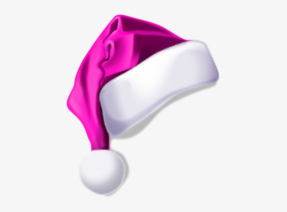 transparent santa hat pink