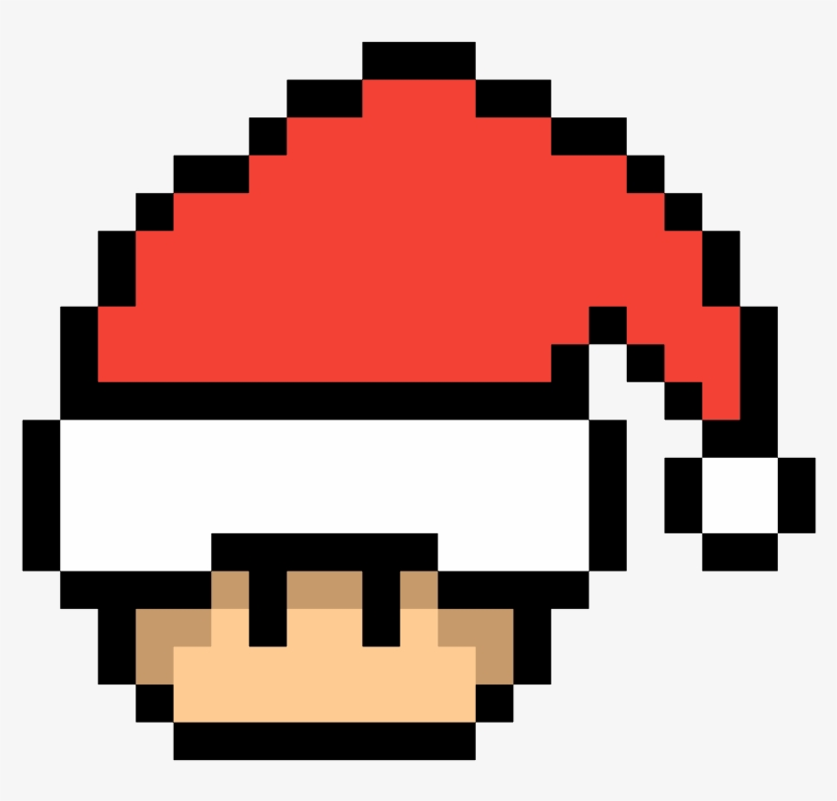 Пиксельная Новогодняя шапка