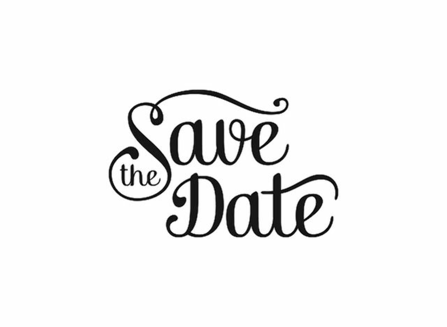 save the date clipart typography