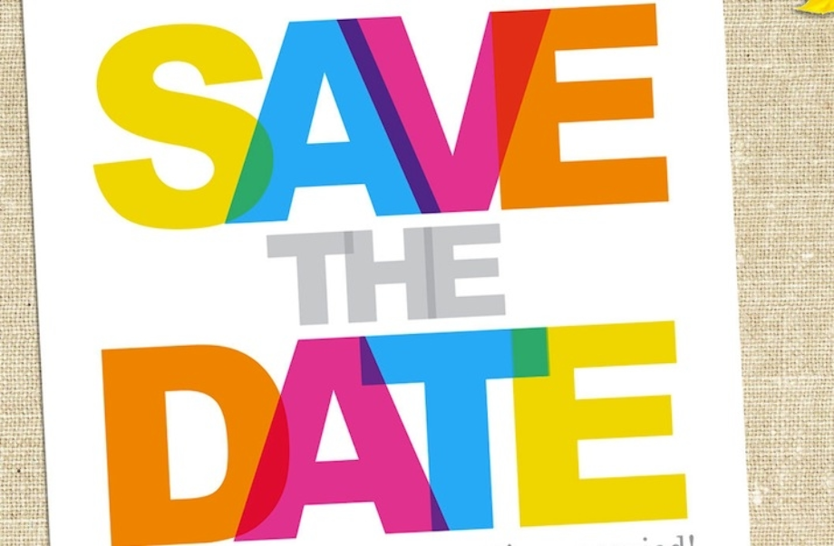 save the date clipart post it