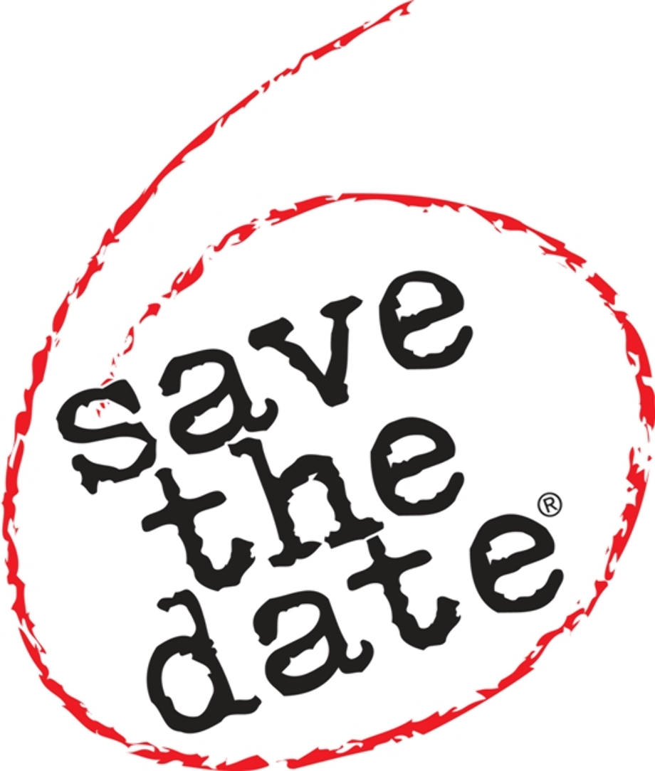 save the date clipart red