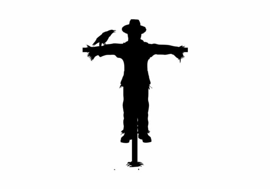 Scarecrow clipart silhouette.