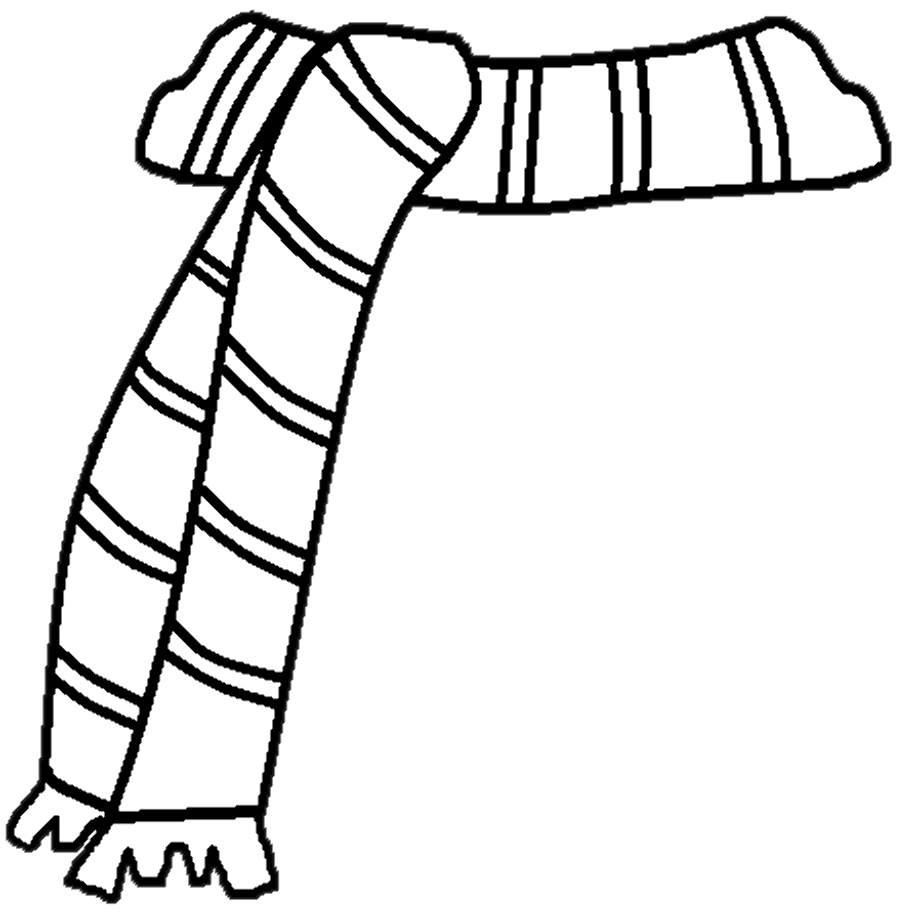 scarf clipart outline