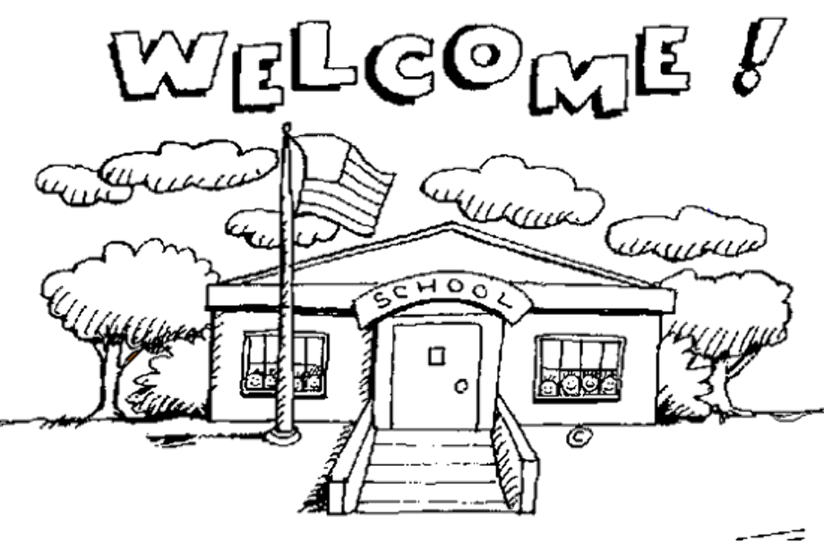 school clipart black and white elementary