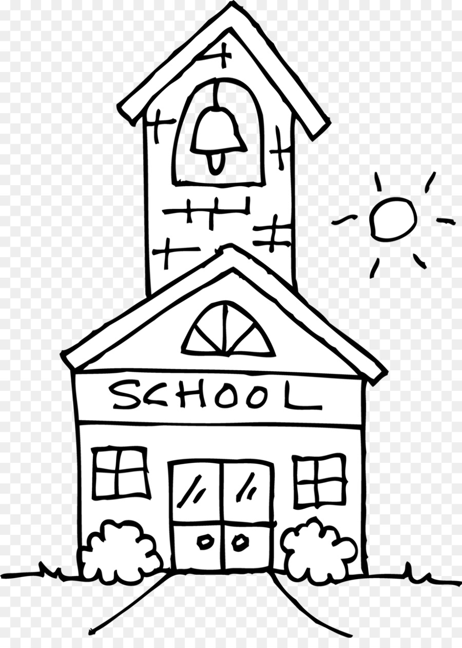 school clipart black and white high