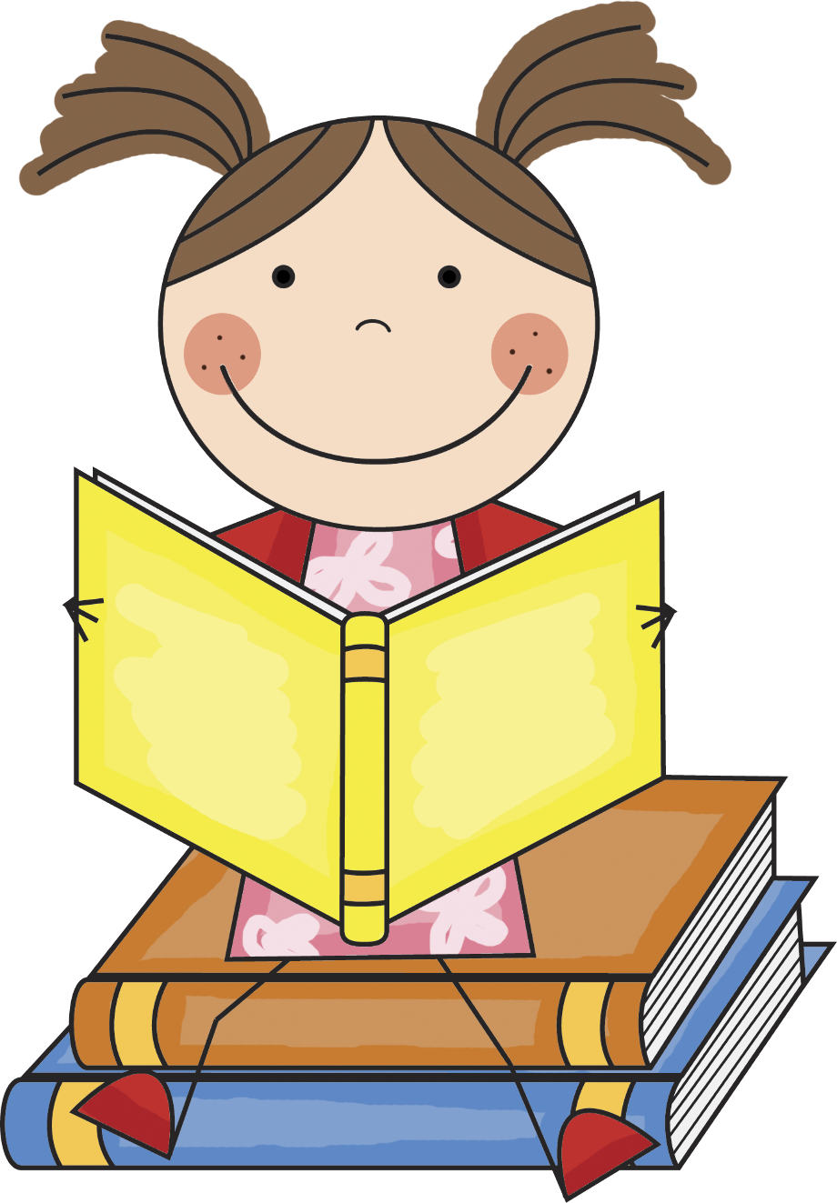 student clipart reading