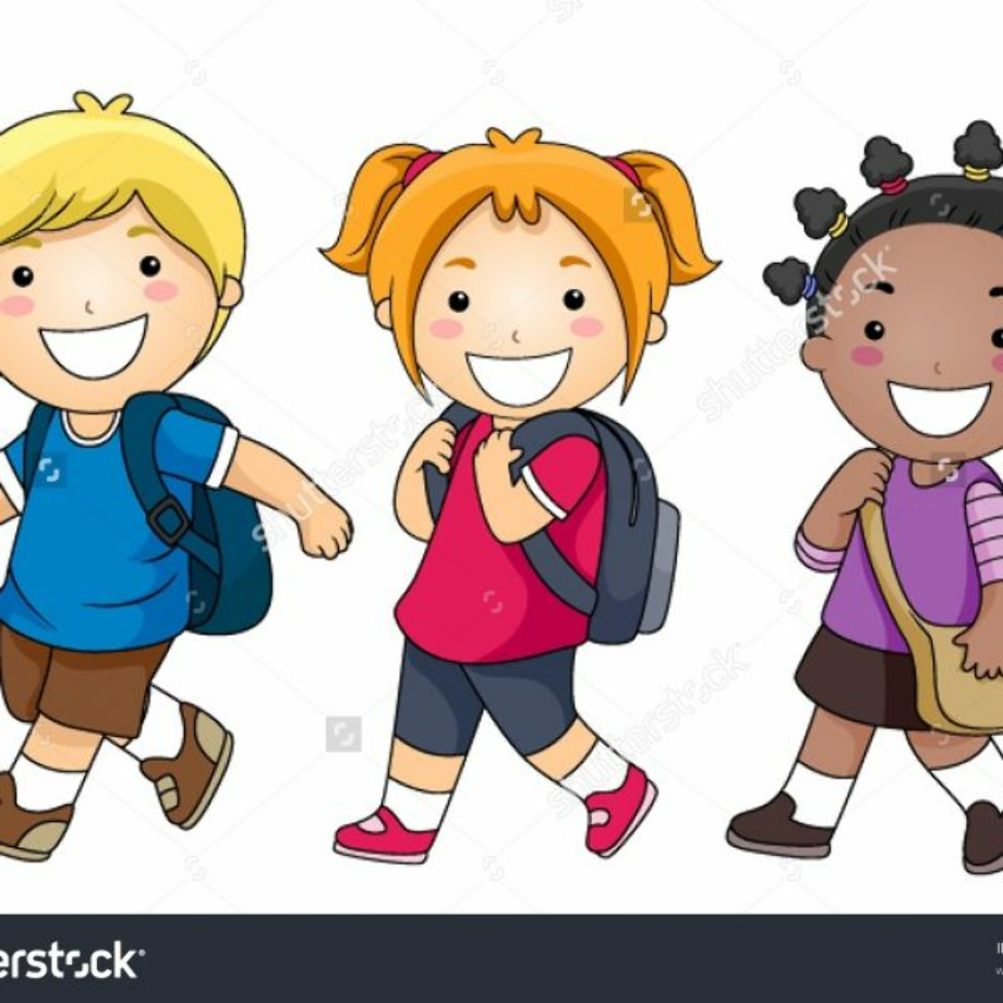 walking clipart student
