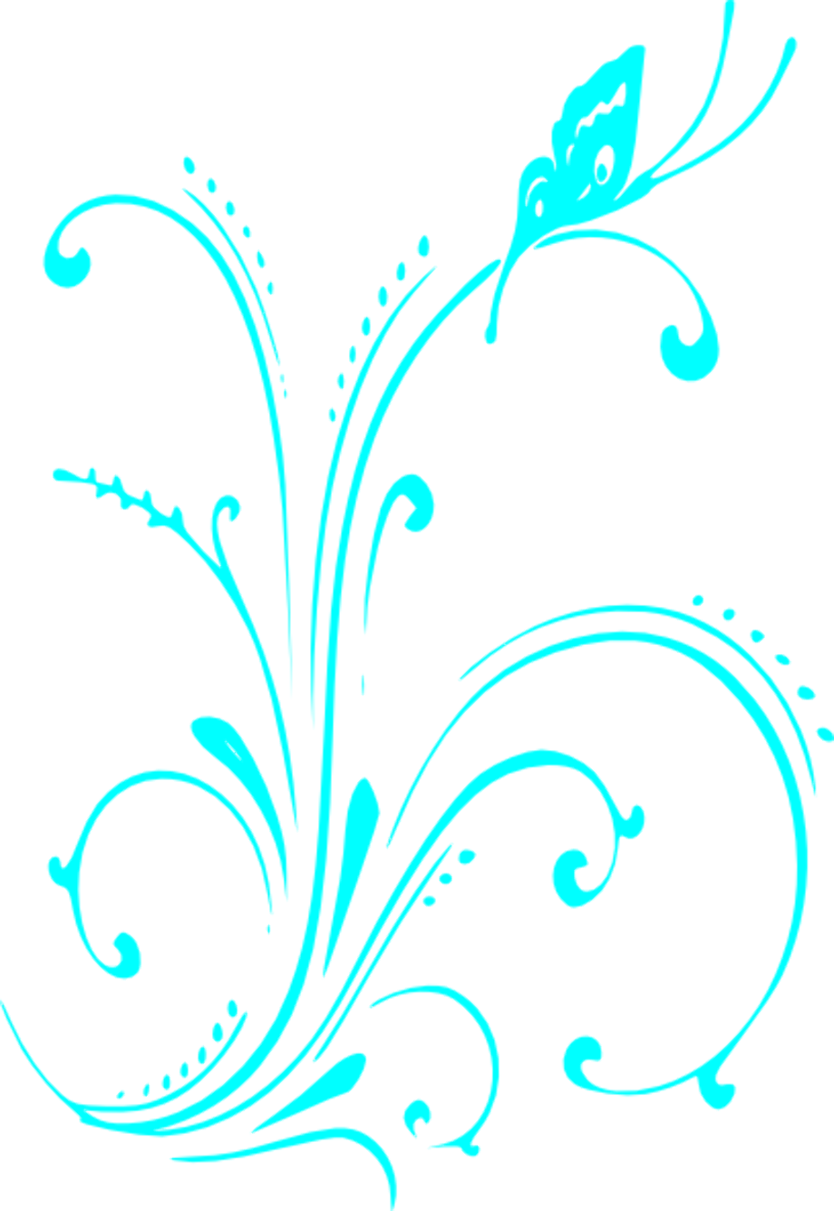 scroll clipart teal