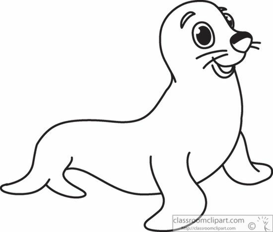 seal clipart outline