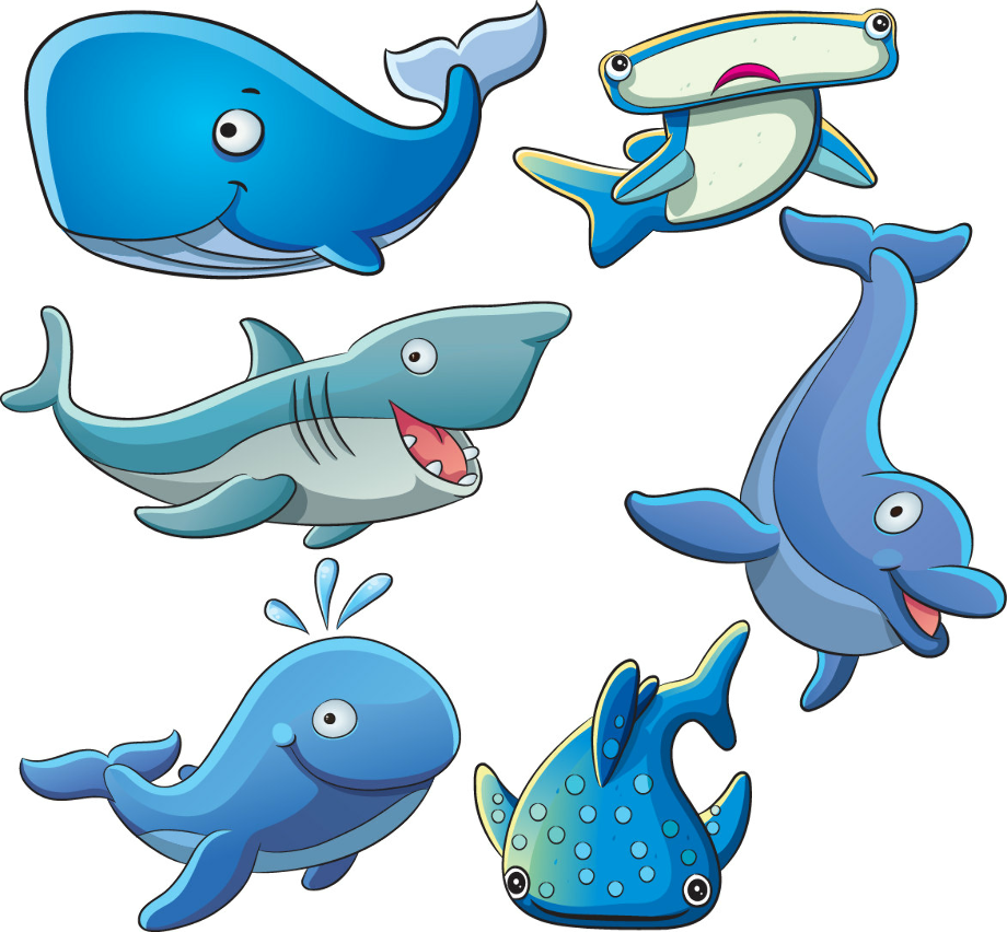 whale clipart vector