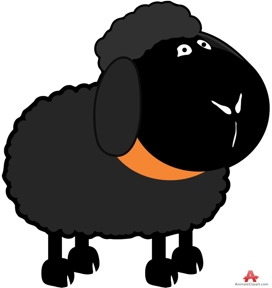 sheep clip art black