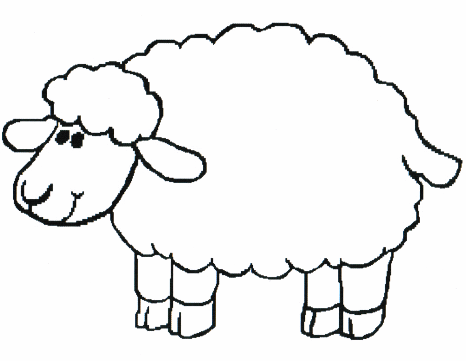 lamb clipart outline