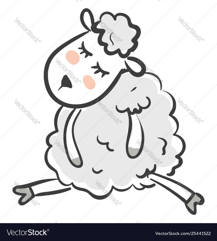 sleeping clipart sheep