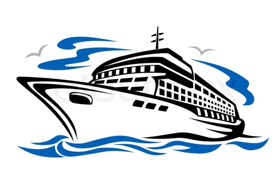 cruise ship clipart icon