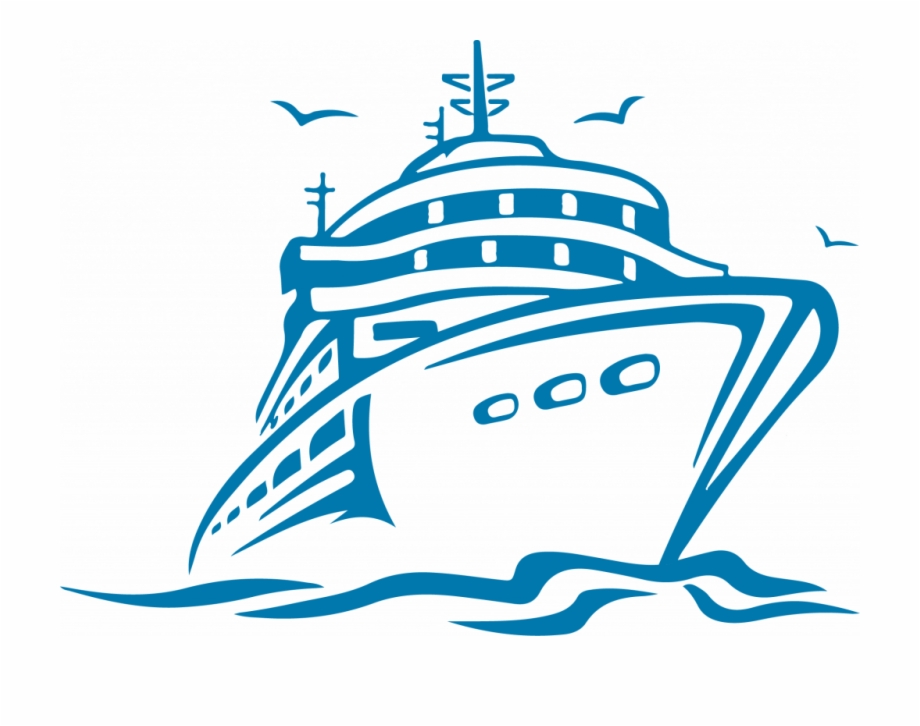 cruise ship clipart simple