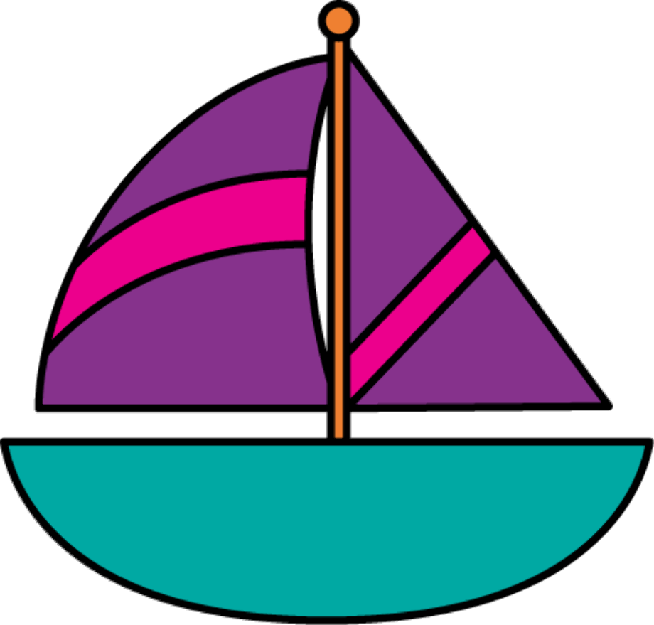 sailboat clipart colorful