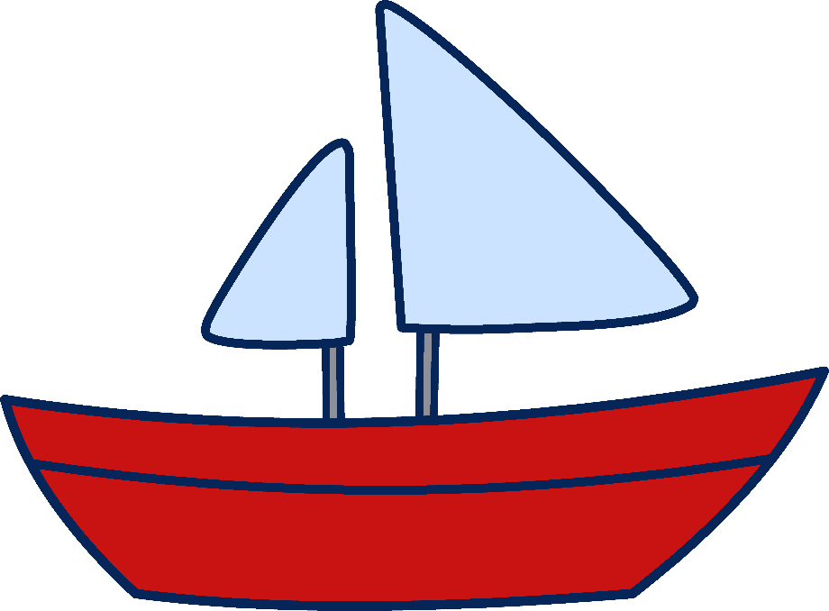 sailboat clipart red