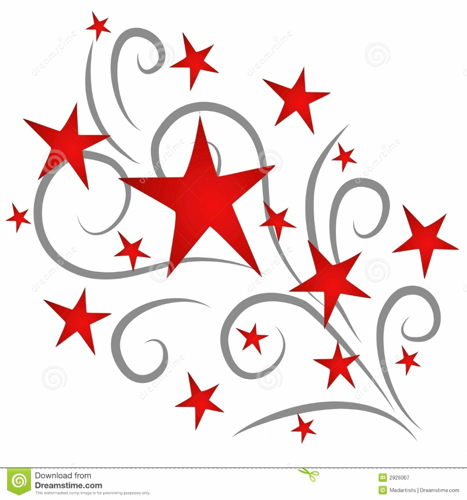 shooting star clipart red