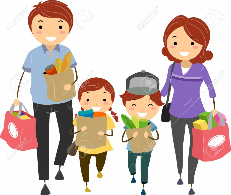 shopping clipart family