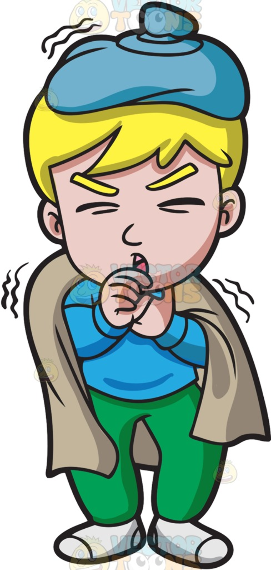 sick clipart coughing