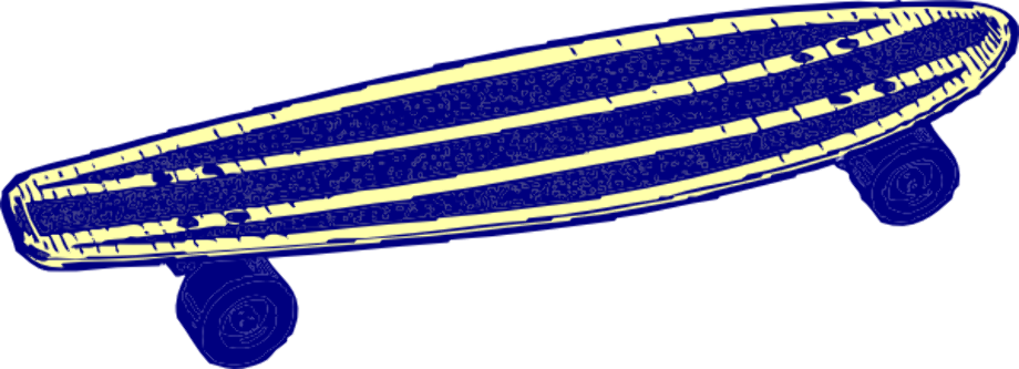 skateboard clipart blue