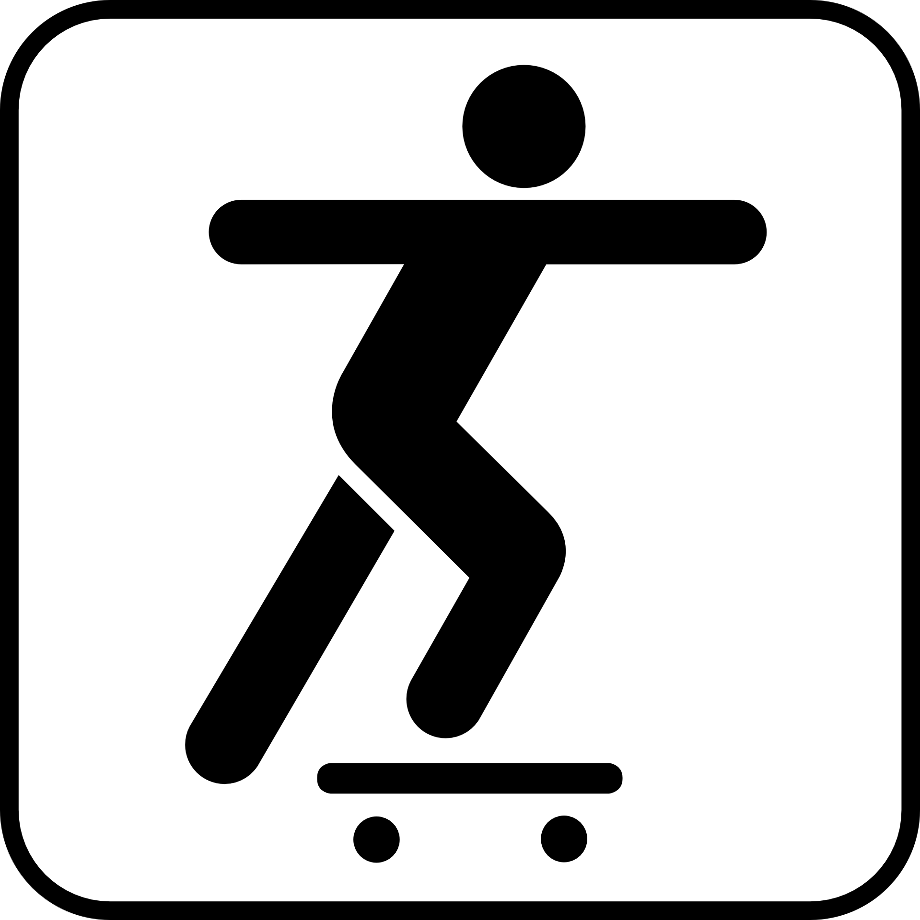 skateboard clipart figure