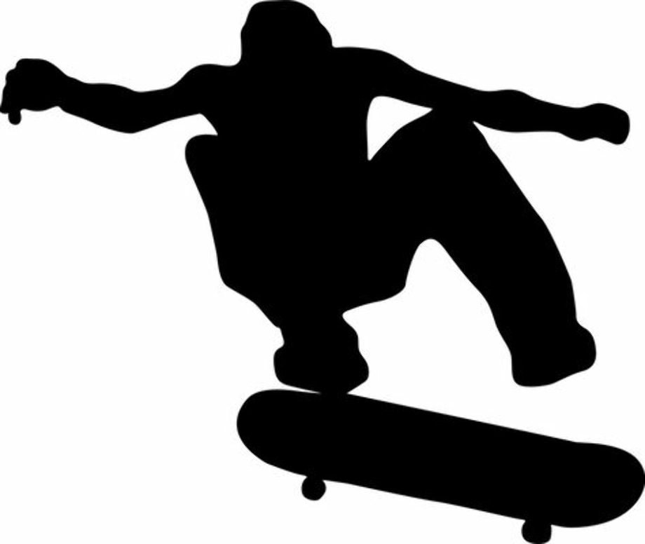 skateboard clipart silhouette
