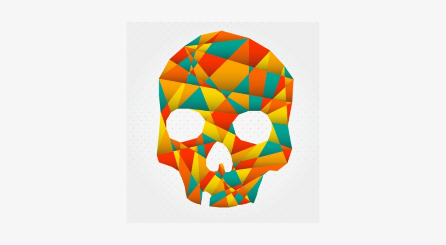skull transparent geometric
