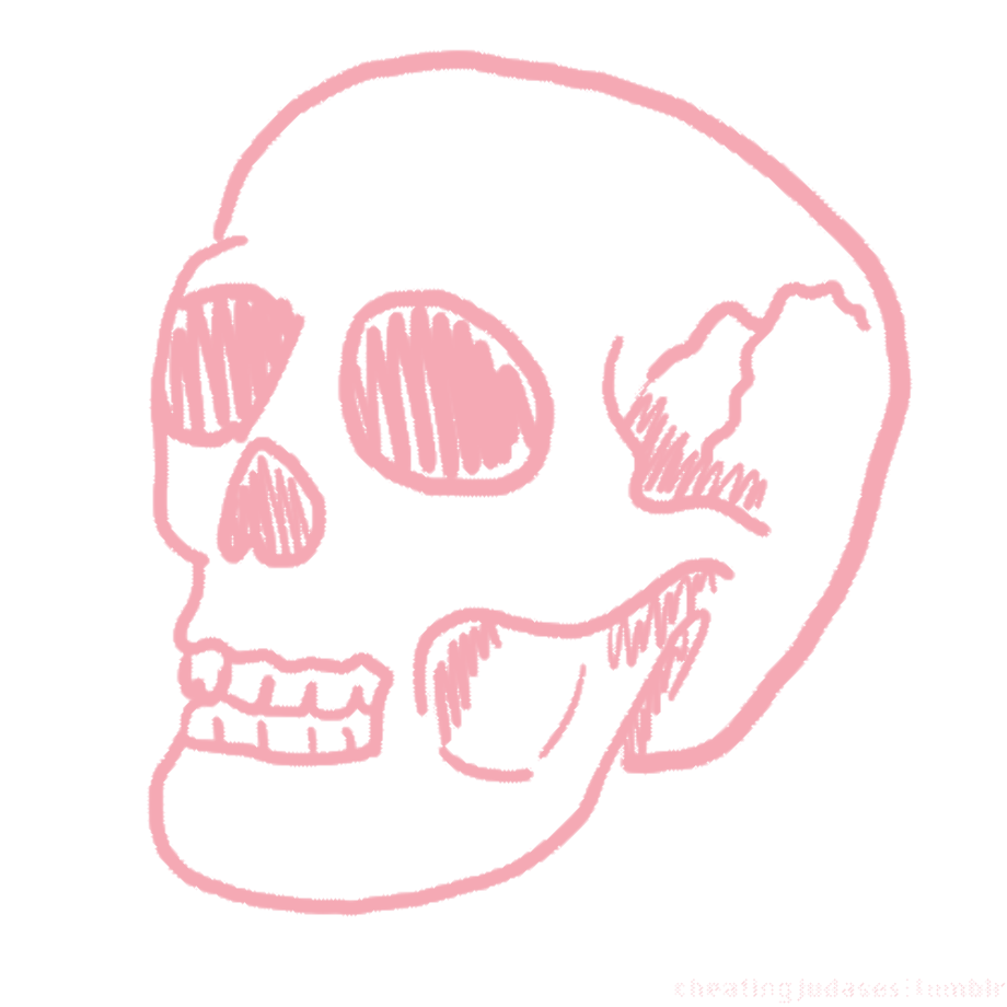 skull transparent kawaii