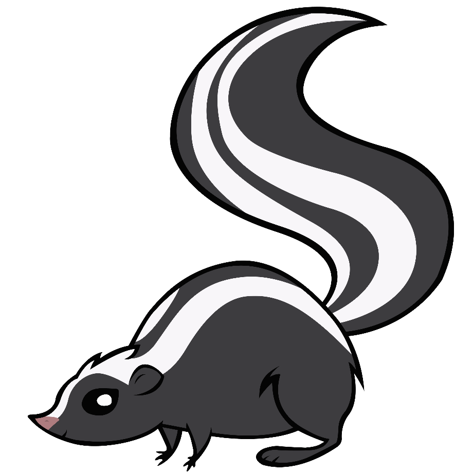 skunk clipart silhouette