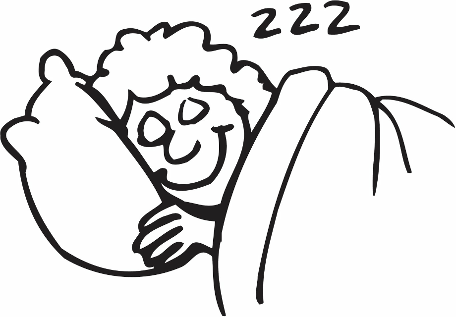 sleeping clipart outline