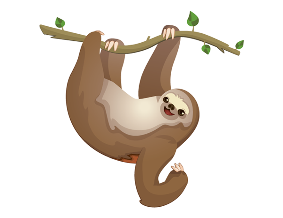 sloth clipart background