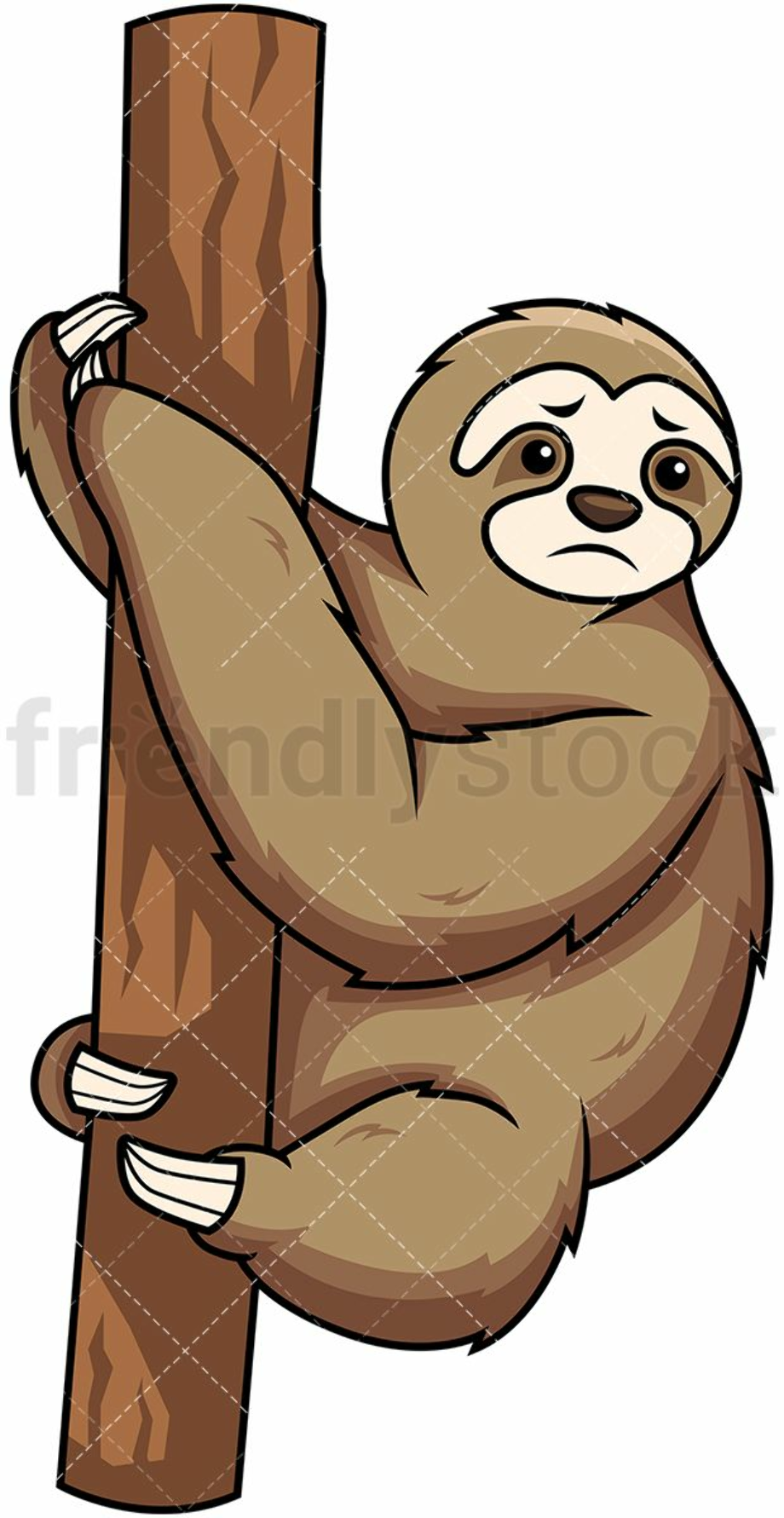 sloth clipart brown