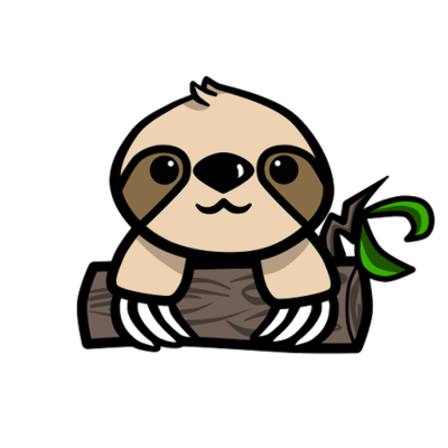 sloth clipart cute