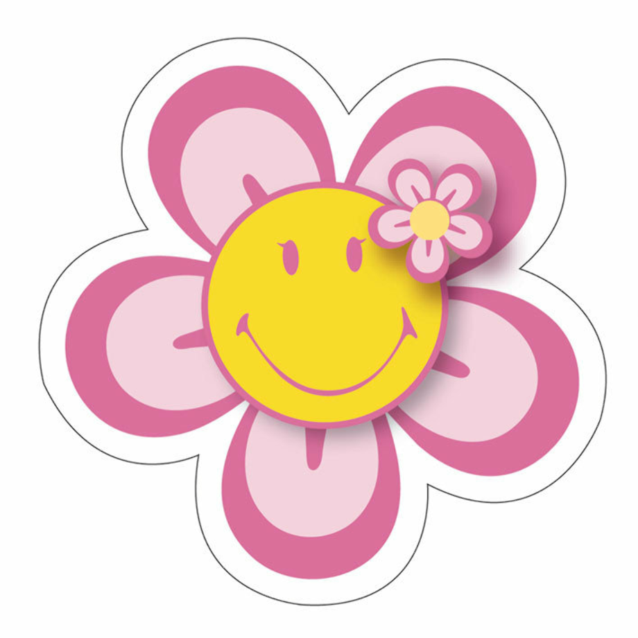 happy face clipart flower