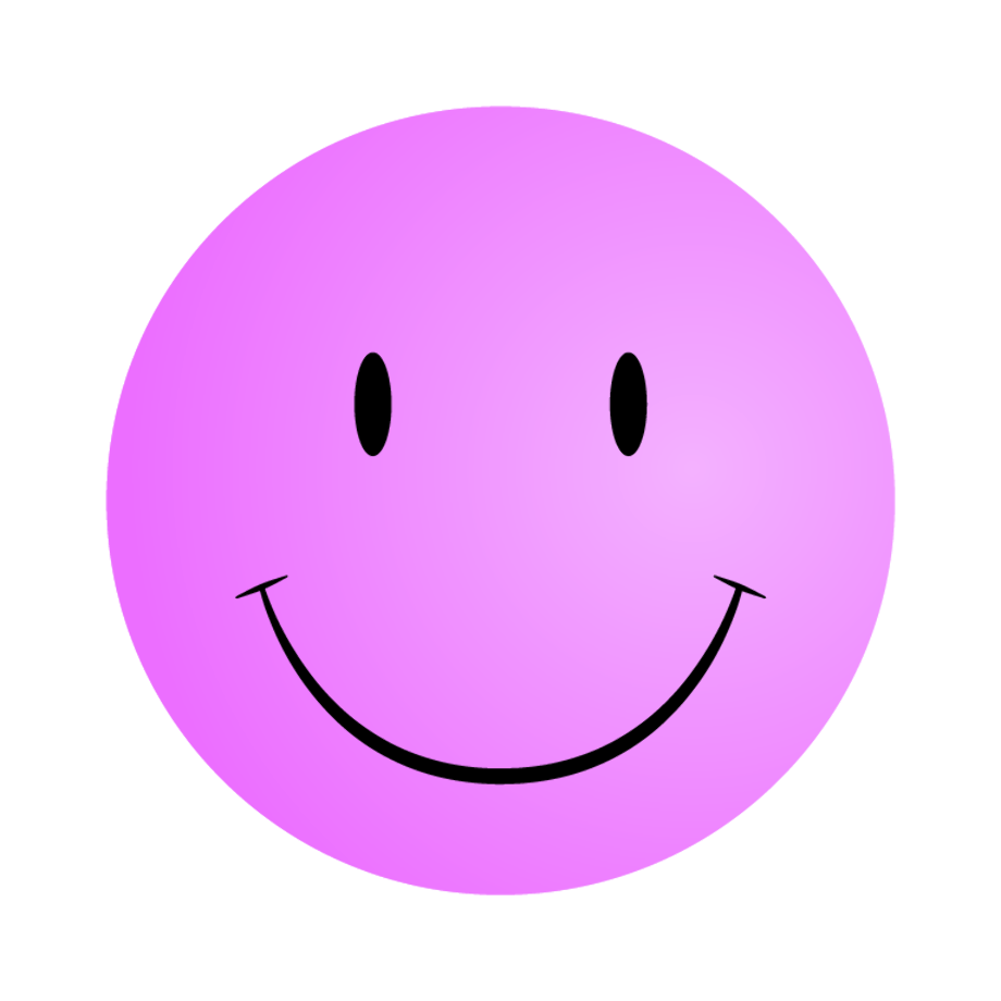 smiley face clipart purple