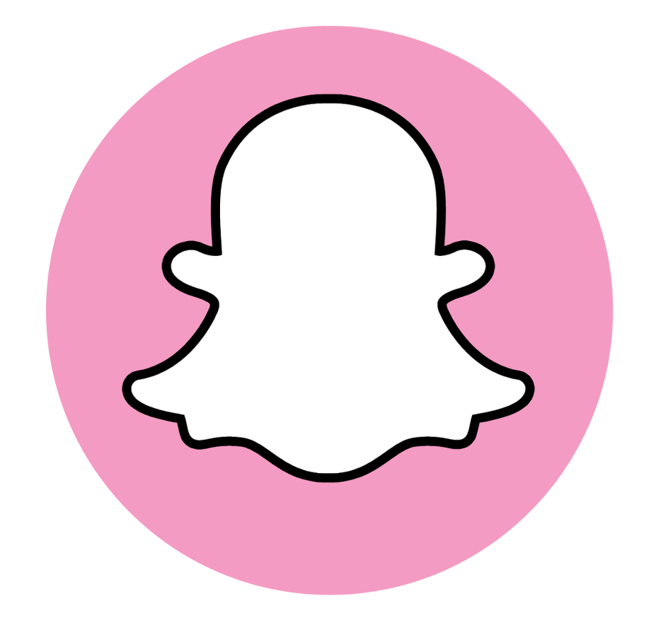 snap chat logo pink