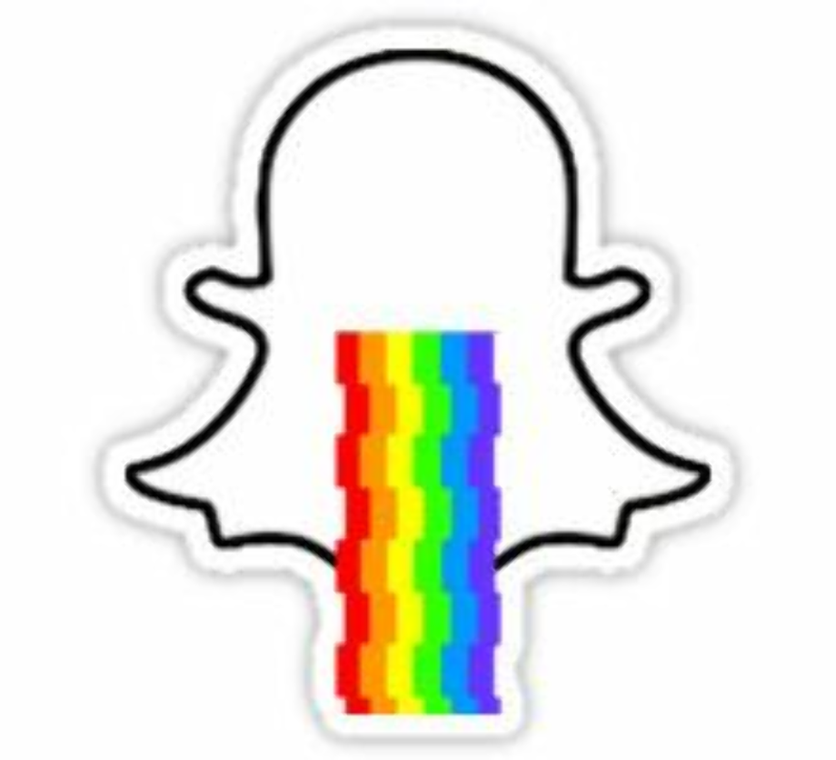 Snapchat logo transparent rainbow.