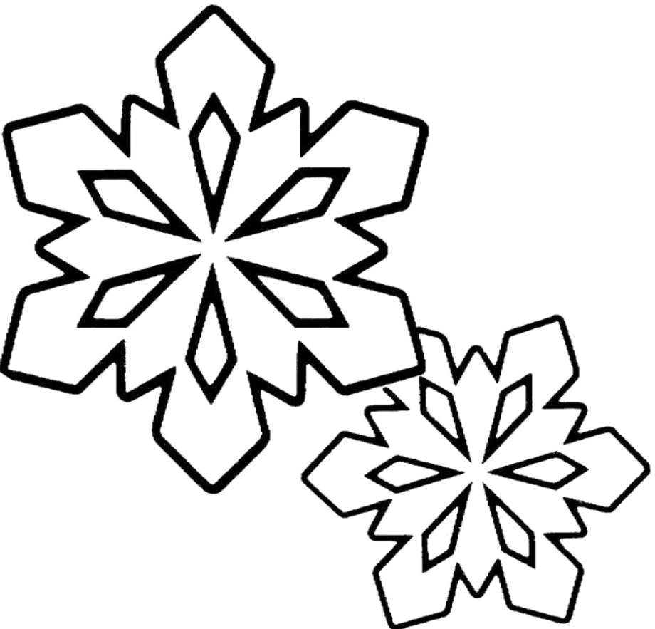 snowflake clipart black and white hand drawn