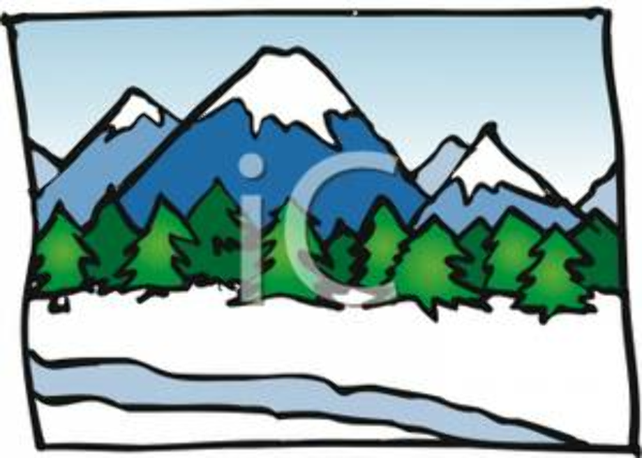 snow clipart mountain