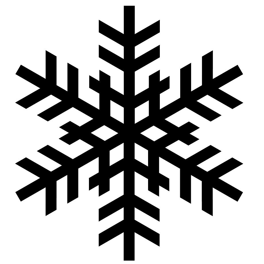 snowflake clipart black and white silhouette