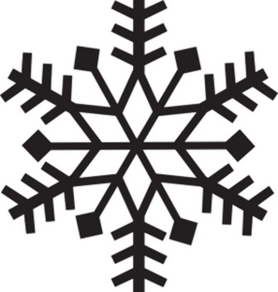 snowflake clipart black