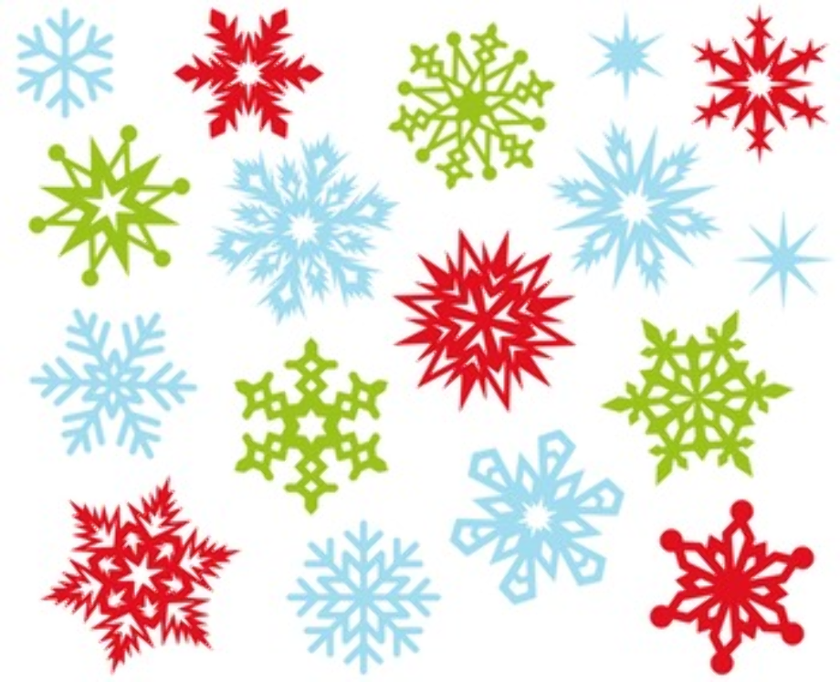 snowflake clipart colorful