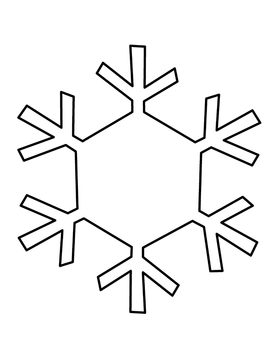 snowflake clipart black and white printable