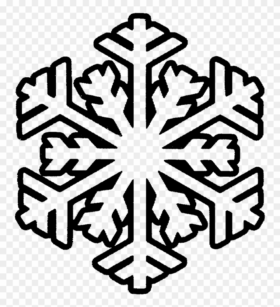 snowflake clipart black and white coloring