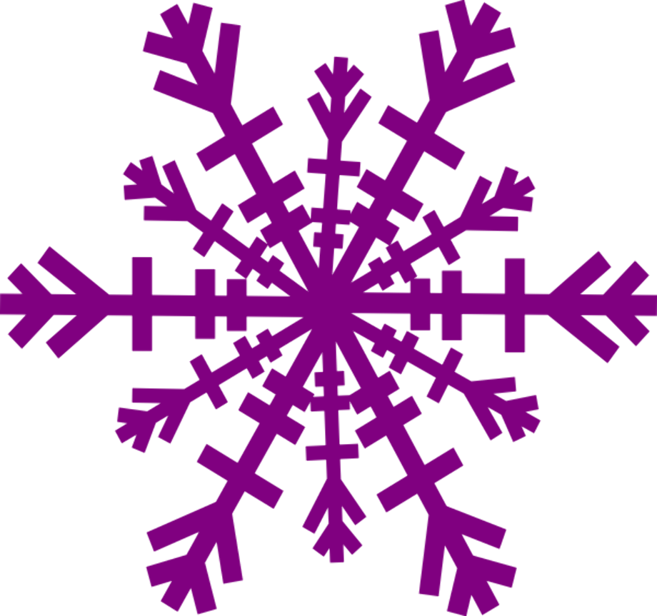 snowflake clipart purple