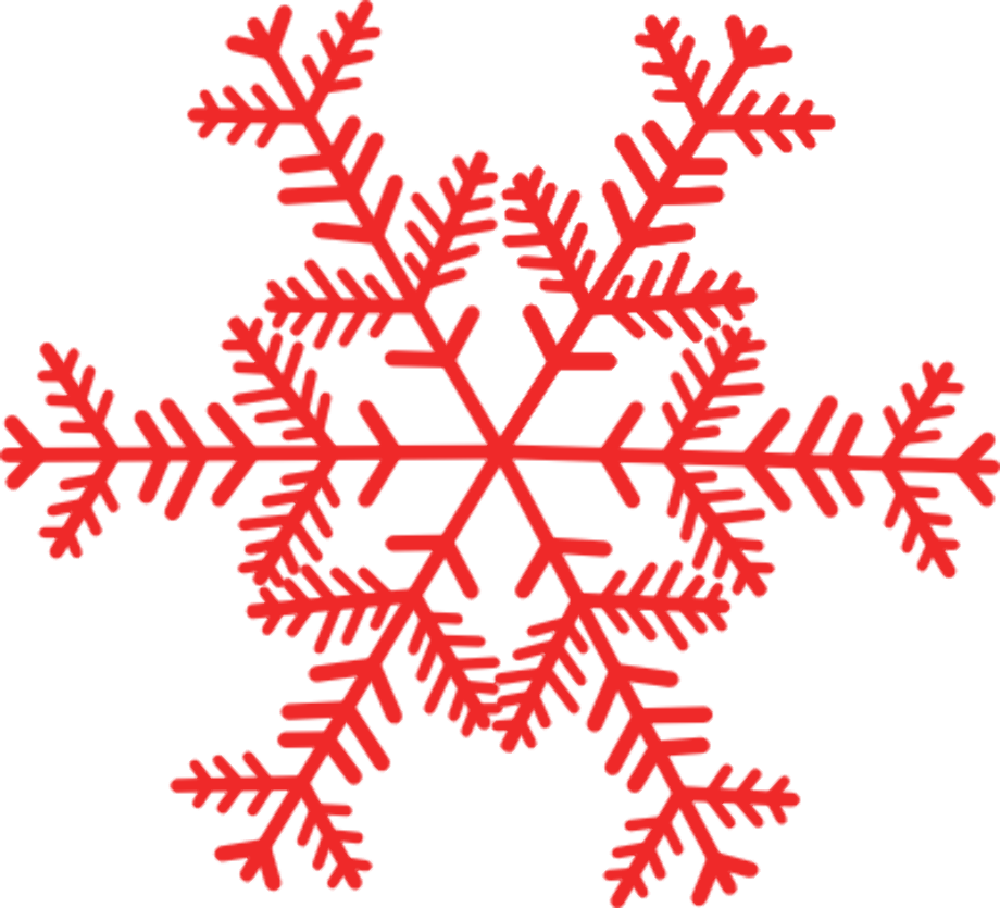 snowflake clipart red